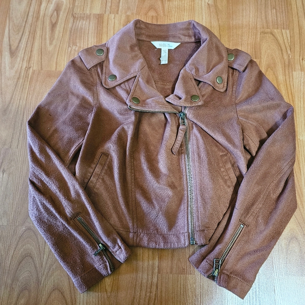 Faux Suede Girls Jacket
